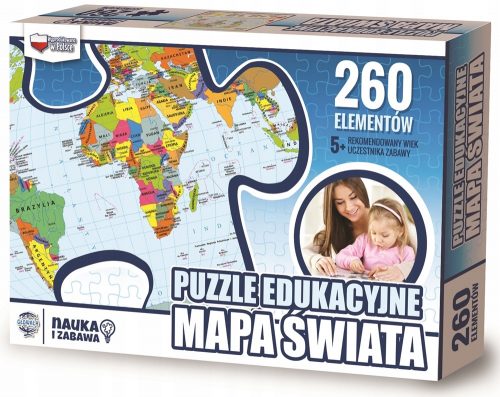  260 MAPPA DEL MONDO PUZZLE EDUCATIVI, OVEST