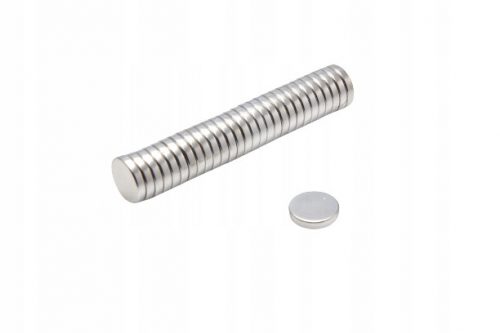 Magnete cilindrico al neodimio Top Magnets MW 10x2 mm N38 1,08 kg set da 50 pezzi