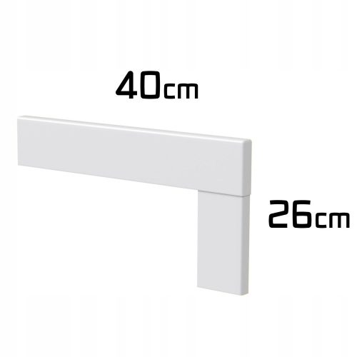 Listello zoccolo per scale bianco con sormonto 60x15mm 40x26cm MDF verniciato