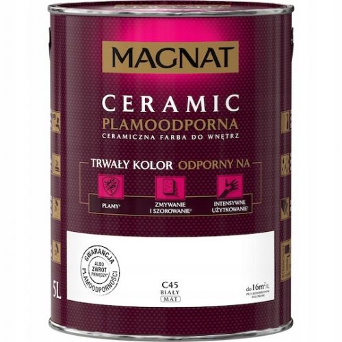 Pittura murale ceramica Magnat 5 l C45 Bianco opaco