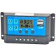 Regolatore di carica solare PWM 10A 12V 24V con USB