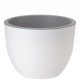  Vaso da fiori Form-Plastic 35 cm x 35 x 1 cm diametro 40 cm plastica bianca, sfumature di grigio e argento