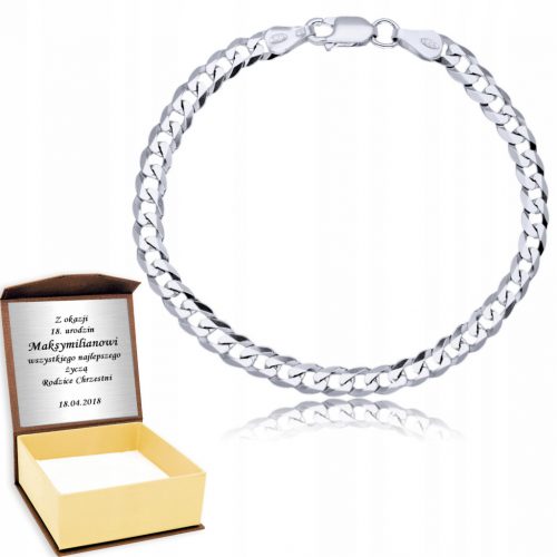  Bracciale da uomo Euforia BRP100-22 22 cm, in argento