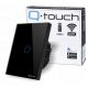 Interruttore touch singolo, da incasso, telecomandato Qtouch nero QBP.W1.WIFI-TOUCH