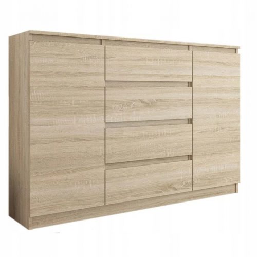  Cassettiera moderna Mobene 140 x 40 x 98 cm, rovere Sonoma opaco