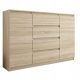  Cassettiera moderna Mobene 140 x 40 x 98 cm, rovere Sonoma opaco