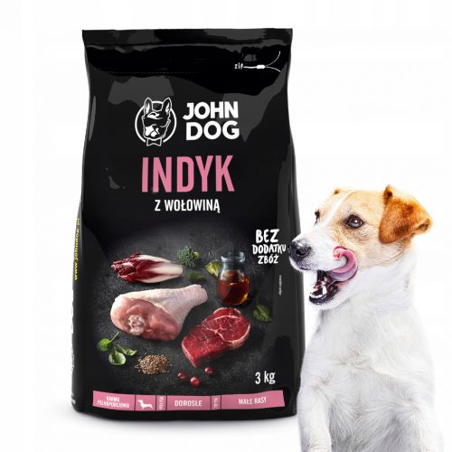  John Dog cibo secco tacchino 3 kg