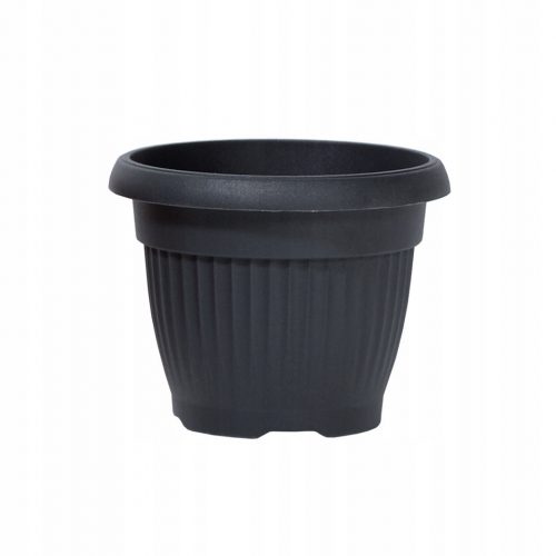  Vaso da fiori Prosperplast 50 cm x 50 x 39 cm diametro 50 cm plastica nera, sfumature di grigio e argento