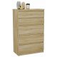  TopEshop M5 SONOMA cassettiera 70 x 40 x 109,5 cm rovere sonoma opaco