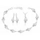  SET DI GIOIELLI IN ARGENTO A STRAPPO CON ZIRCONI pr925