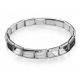  Bracciale Maybeme Modular base argento, acciaio 316L