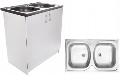 MOBILE LAVABO 80x50 + lavabo da appoggio con sifone