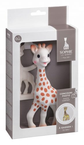  Gioco da dentizione Sophie la girafe, in gomma, sfumature di marrone e beige