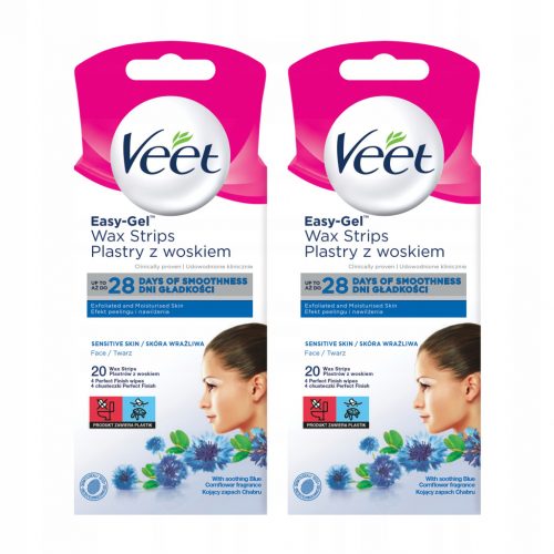  Veet strisce di cera depilatoria viso 20 pz.