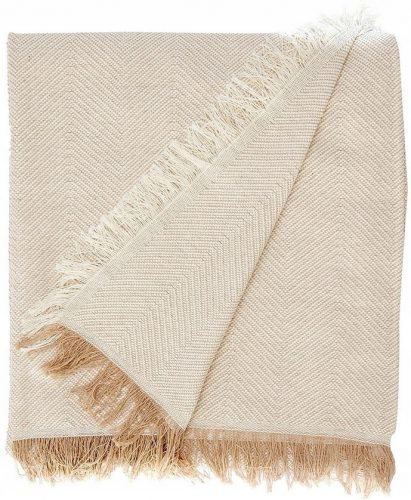 Copriletto in cotone Supreme Style 180 cm x 260 cm beige, crema