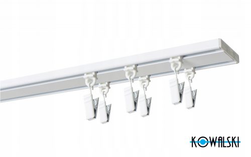 BINARIO DA SOFFITTO DOPPIO 240 cm con clips SLIM