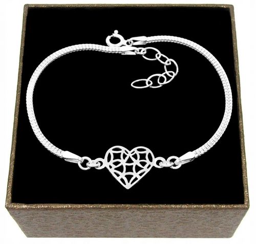  Bracciale Eve 20 cm cuore in argento