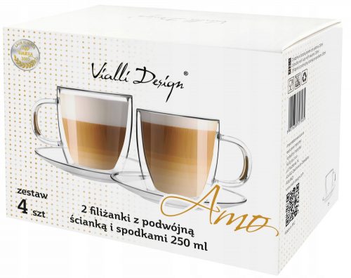 Vialli Design bicchieri da caffè e tè 250 ml 2 pz.