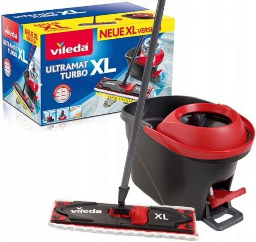 Vileda Ultramax Turbo XL secchio e scopa piatta 42 cm