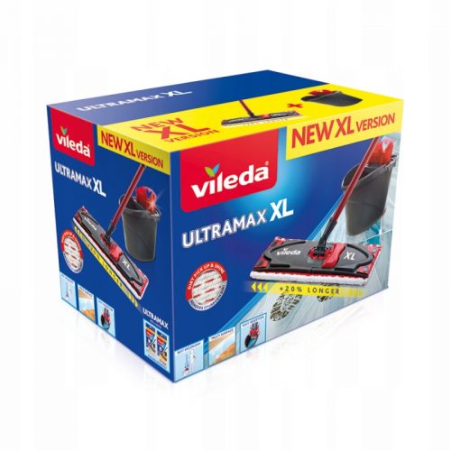 Vileda Ultramax XL secchio e scopa piatta 42 cm