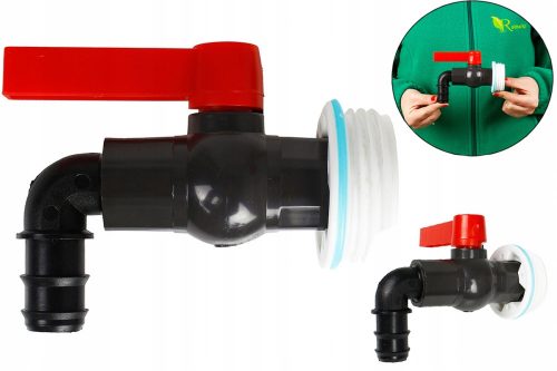 Frizione, adattatore per sistema di irrigazione - Rubinetto Rubinetto IBC con valvola 3/4 + tappo avvitato nella canna