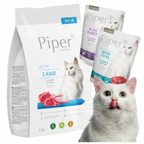  PIPER ALIMENTO SECCO STERILIZZATO DOLINA NOTECI AGNELLO PER GATTO 3KG + OMAGGIO