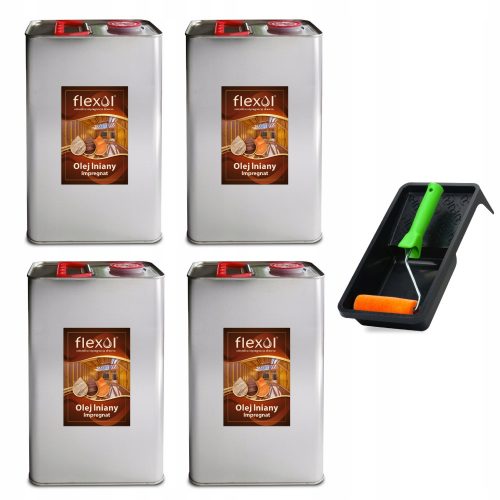 Flexol olio di lino per legno, incolore, 4x5 l