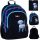  Zaino scolastico multiscomparto Hash, nero, multicolore, 20 anni