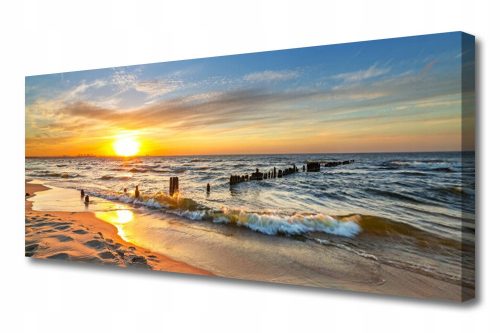 Stampa su tela Mare Tramonto Spiaggia 125x50