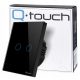 Interruttore touch singolo Adelid nero QB.W1