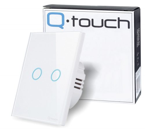 Interruttore double touch da incasso Qtouch bianco QW.W2