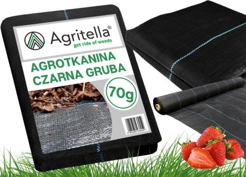 Agrotessile - Tessuto pacciamante Agrotella (antierbacce) Agritalla AC70210R nero 110 x 2000 cm 70 g/m²