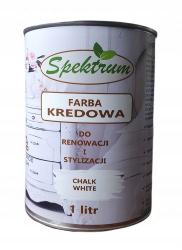 Spektrum WS-3121 pittura a gesso per interni, bianca, 1l