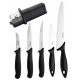 FISKARS SET 5 COLTELLI DA CUCINA CHEF COLTELLI AFFILATI + AFFILATORE