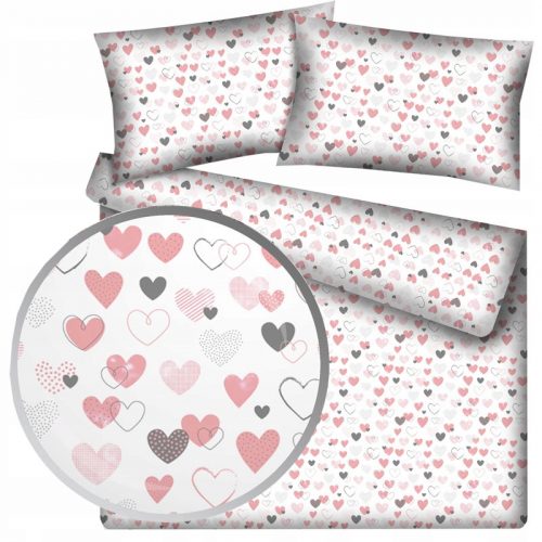  Set biancheria da letto Designpremium 160 x 200 cm tonalità del rosa