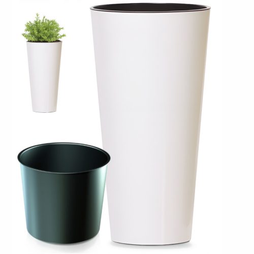 Vaso da giardino - Vaso da fiori Prosperplast Tubus Slim 30 x 30 x 57 cm bianco