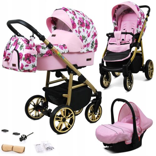  BabyLux Color Lux Bouquets Peonia Su Bianco Passeggino 3in1