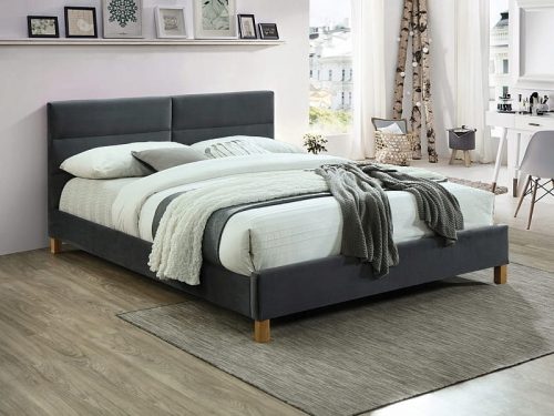  Letto matrimoniale imbottito Signal 5901477286803 160x200 sfumature di grigio