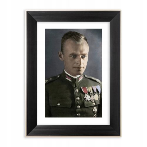 Capitano Witold Pilecki, dipinto fotografico in cornice