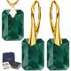  Set regalo in argento con zirconi cubici in oro smeraldo