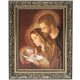 QUADRO 50x40 CORNICE ORO DECORATA SACRA FAMIGLIA