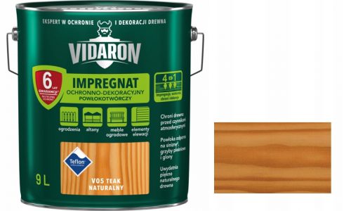 Vidaron V05 impregnante filmogeno, teak naturale, 9 l