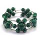  Bracciale con malachiti JeraNet, 16 cm, verde