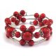  BRACCIALE pietre ricostruite CORALLO [B755]