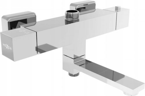  Mexen Cube, vasca da bagno a parete cromata a due maniglie