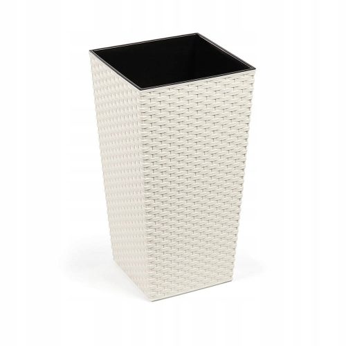  Vaso da fiori Lamela 30 cm x 30 x 57 cm diametro 30 cm in plastica tonalità marrone e beige