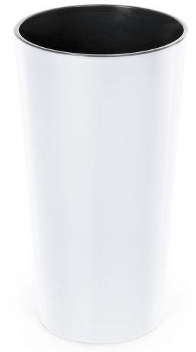  Vaso da fiori Lamela 25 cm x 25 x 47 cm diametro 25 cm plastica bianca