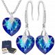 Set Cuori Regalo Di Natale Cubic Zirconia Argento 925