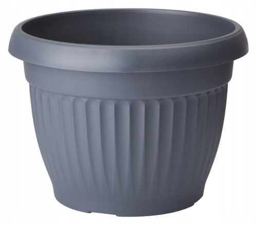  Vaso da fiori Form-Plastic 40 cm x 40 x 31 cm diametro 40 cm tonalità plastica grigio e argento