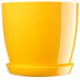  Vaso da fiori Kadax 16 cm x 20 x 18 cm diametro 20 cm in plastica tonalità giallo e oro